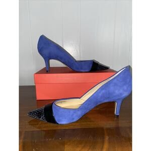 Ivanka Trump Blue Suede Leather High Heels Women’s Sz 9 M Pumps Shoes